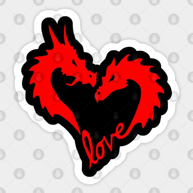 Dragon Love Sticker by TonyBreeden